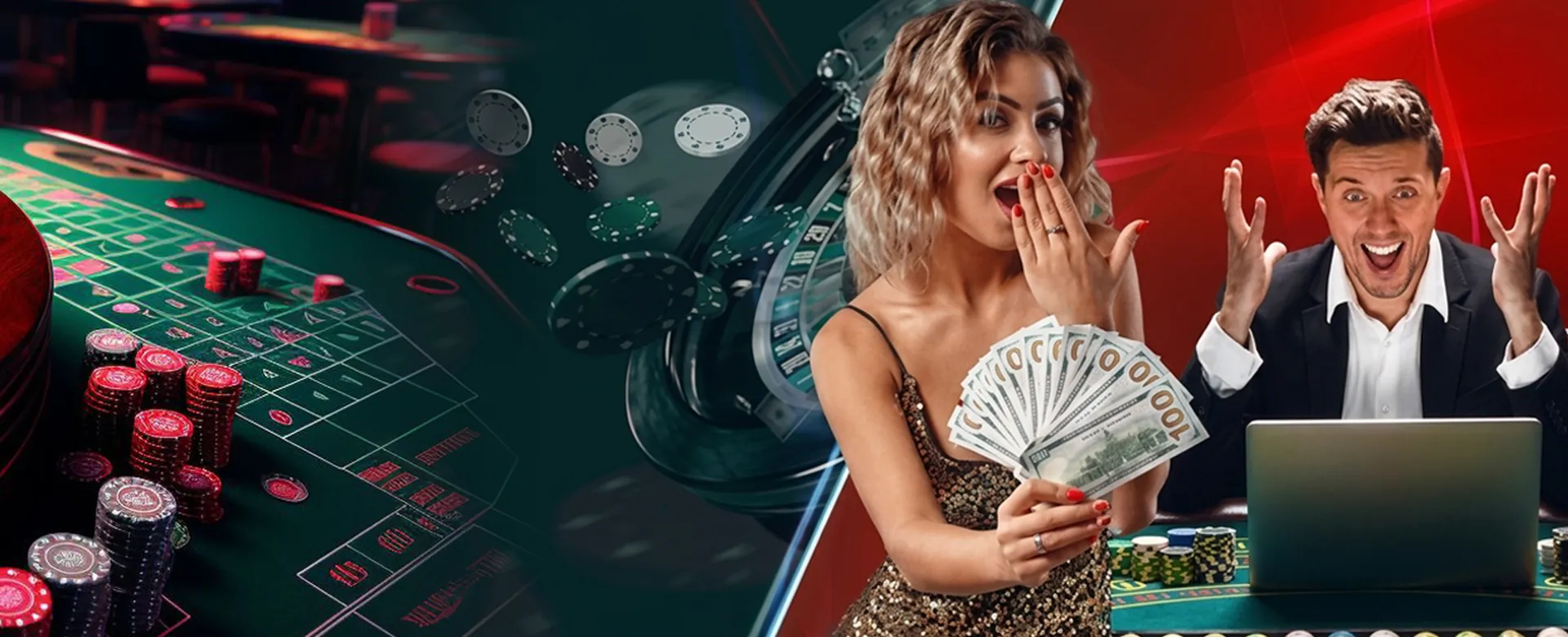 Super Casino & Sports Blog Main Banner showcasing online gambling and sports betting with golden accents
